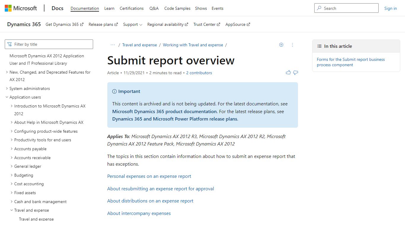 Submit report overview | Microsoft Docs
