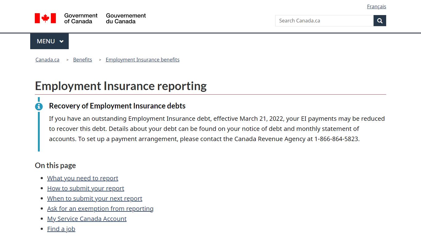 Employment Insurance reporting - Canada.ca
